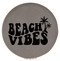 Enthoozies Beach Vibes Gray 2.5" Diameter Laser Engraved Leatherette Compact Mirror