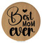 Enthoozies Best Mom Ever Bamboo 2.5" Diameter Laser Engraved Leatherette Compact Mirror