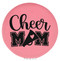 Enthoozies Cheer Mom Pink 2.5" Diameter Laser Engraved Leatherette Compact Mirror