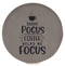 Enthoozies Hocus Pocus Coffee Helps Me Focus Gray 2.5" Diameter Laser Engraved Leatherette Compact Mirror