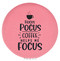 Enthoozies Hocus Pocus Coffee Helps Me Focus Pink 2.5" Diameter Laser Engraved Leatherette Compact Mirror