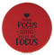 Enthoozies Hocus Pocus Coffee Helps Me Focus Red 2.5" Diameter Laser Engraved Leatherette Compact Mirror