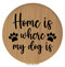 Enthoozies Home is Where My Dog is Bamboo 2.5" Diameter Laser Engraved Leatherette Compact Mirror