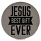 Enthoozies Jesus Best Ever Religious Gray 2.5" Diameter Laser Engraved Leatherette Compact Mirror