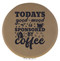 Enthoozies Todays Good Mood is Sponsored by Coffee Light Brown 2.5" Diameter Laser Engraved Leatherette Compact Mirror