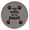 Enthoozies My Babies Have Four Paws Gray 2.5" Diameter Laser Engraved Leatherette Compact Mirror