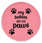 Enthoozies My Babies Have Four Paws Pink 2.5" Diameter Laser Engraved Leatherette Compact Mirror