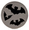 Enthoozies Bats Halloween Gray 2.5" Diameter Laser Engraved Leatherette Compact Mirror