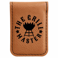Enthoozies The Grill Master Laser Engraved Magnetic Leatherette Money Clip - 1.75 x 2.5 Inches