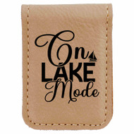 Enthoozies On Lake Mode Magnetic Leatherette Money Clip - 1.75 x 2.5 Inches