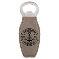 Enthoozies LaKe Life Anchors Down Bottoms Up Laser Engraved Magnetic Bottle Opener - 1.75 Inches x 4.75 Inches