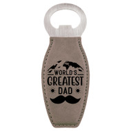 Enthoozies World's Greatest Dad Laser Engraved Magnetic Bottle Opener - 1.75 Inches x 4.75 Inches