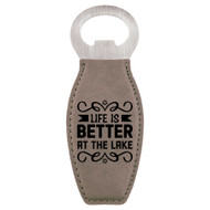 Enthoozies Life is Better at the Lake Laser Engraved Magnetic Bottle Opener - 1.75 Inches V2 x 4.75 Inches V2