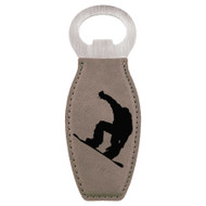 Enthoozies Male Snowboarder Laser Engraved Magnetic Bottle Opener - 1.75 Inches x 4.75 Inches