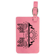 Enthoozies Lake Life Adirondack Chairs Sunset Laser Engraved Luggage Tag - 2.75 Inches x 4.5 Inches