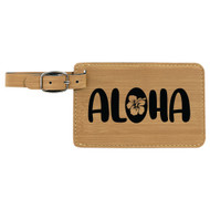 Enthoozies Aloha Laser Engraved Luggage Tag - 2.75 Inches x 4.5 Inches