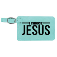 Enthoozies I Choose Jesus Religious Laser Engraved Luggage Tag - 2.75 Inches x 4.5 Inches