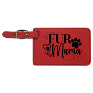 Enthoozies Fur Mama Dog Puppy Laser Engraved Luggage Tag - 2.75 Inches x 4.5 Inches