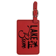 Enthoozies Lake Bum Laser Engraved Luggage Tag - 2.75 Inches x 4.5 Inches