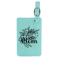 Enthoozies Mom Flowers Laser Engraved Luggage Tag - 2.75 Inches x 4.5 Inches