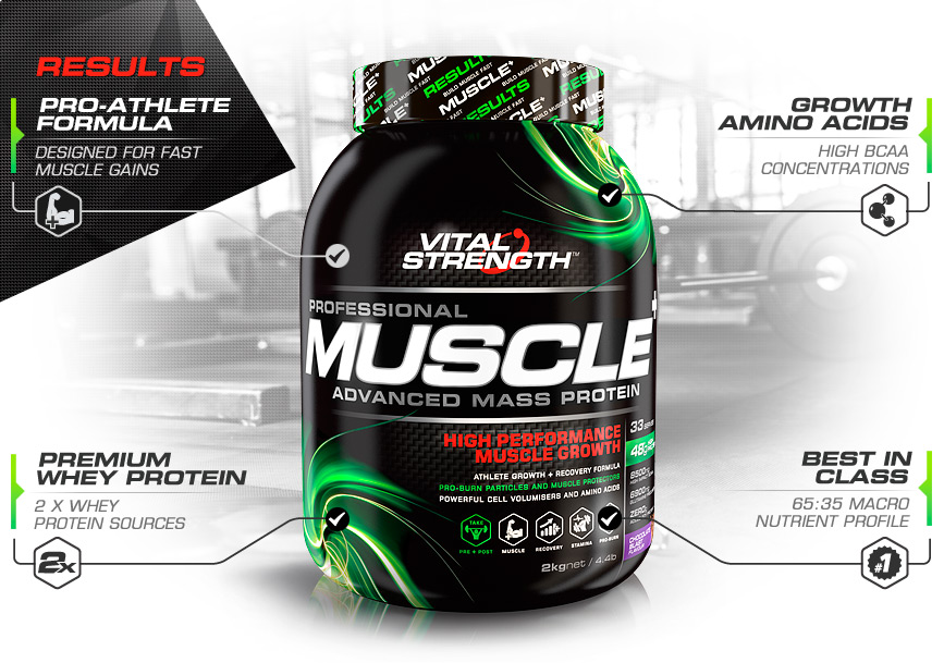 Vitalstrength Pro Muscle Protein Powder Features