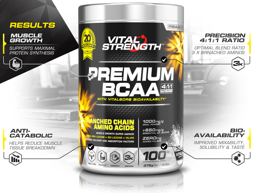 Buy BCAA Powder Online 375g Vitalstrength