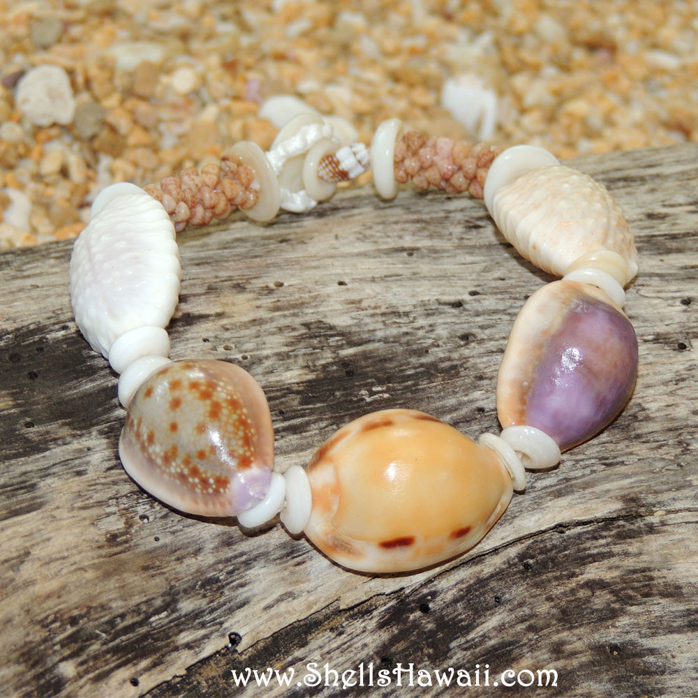 Hawaiian Mongo Shell Lei Necklace (3 Colors)