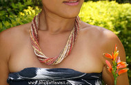 Matching set of Kahelelani shell lei & Earrings #326