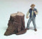 color stump is for reference, figure is S Scale, just over 1 inch tall
