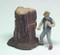 Painted stump for reference, Figure is S Scale, 1 Inch tall.