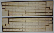 This is a skewed to the left, by 45 degrees, grade crossing for specifically Atlas two rail O scale track.  Because it is standard gauge it should be fine with any two rail track built (manufactured) for standard gauge operation.  Be sure to measure your rail height (tie to rail top) as this crossing is designed to install with rail height starting at 0.148 inches in height with shims to raise for higher rail.
NOTE: Please specify right or left direction in your order.