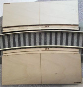 S Scale 20R -RR Ramps for Lionel/American Flyer 2-rail Curved Fastrack System