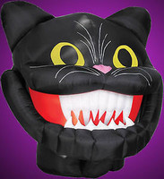 Animated Air blown Inflatable Moving Cat Head Halloween Yard Decoration