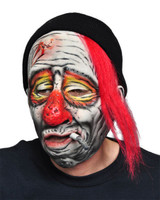 Adult Whiskey the Clown with attached Toboggan & Hair Halloween Costume Mask