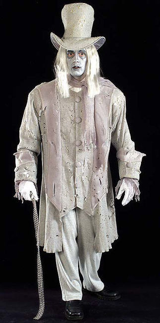 Ghost Costume Adult Ghostly Gentleman Halloween Fancy Dress 