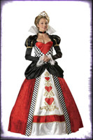 Adult Gothic Deluxe Quality Queen of Hearts Alice Wonderland Halloween Costume