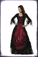 Adult Deluxe Quality Gothic Vampire Vampira Vampires Dark Halloween Costume