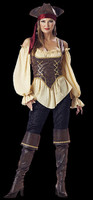 Adult Deluxe Quality Gothic Rustic Pirate Lady Wench Halloween Costume