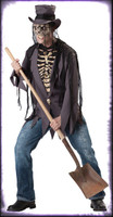 Adult Deluxe Grave Robber Skeleton 2B Halloween Costume