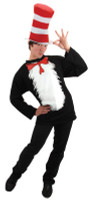 Whisical Dr Seuss Cat In The Hat Halloween Complete Costume Suit Adult Sm/Med