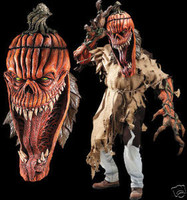 Huge Extreme Bad Seed Pumpkin Halloween Mask Adult Creature Reacher Costume