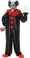 Last Laugh Dark Gothic Clown Halloween Animotion Mask & Costume