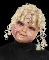 Creepy Carrie Haunted China Doll Blond Hair Halloween Costume Mask