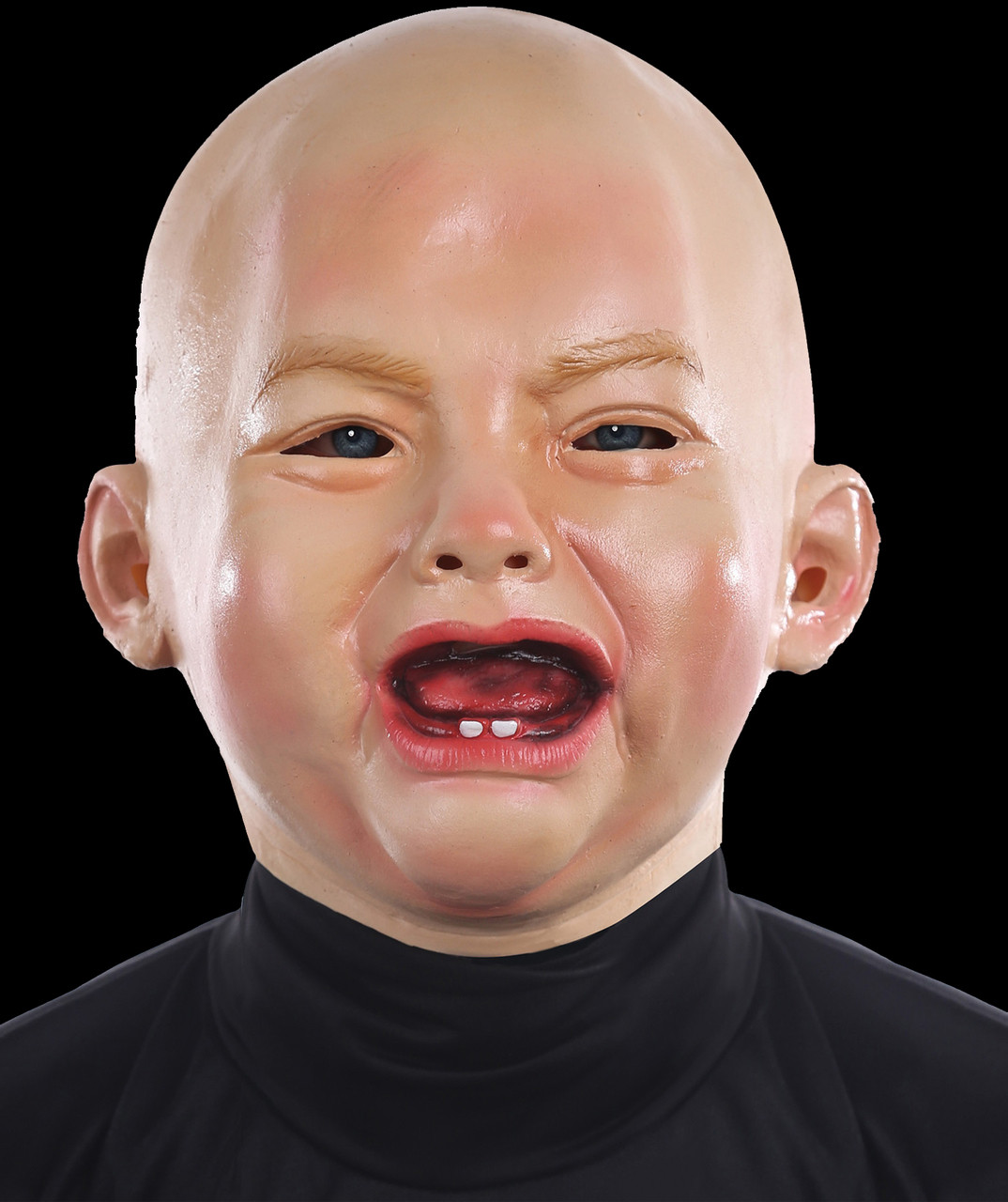 kamp pad Begrænset Creepy Crying Baby Realistic Infant Halloween Costume Mask