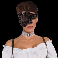 Steampunk female Bronze Halloween Costume Half Mask