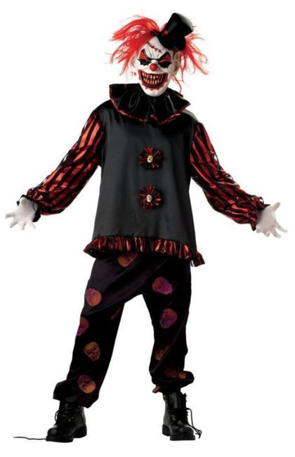 Adult Carver the Killer Clown Evil Circus Insane Halloween Costume & Mask -  The Holiday Store