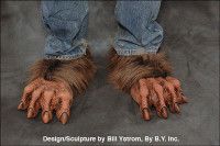 Brown Werewolf Wolfman Hairy Wolf Monster Claws Feet Shoes Halloween Costume Shoe Covers Accessories