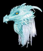 Premiere Ancient Pale Blue Arctic Dragon Halloween Costume Mask