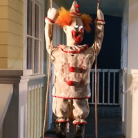 46" Animated Haunted Swinging Happy Circus Clown Doll Halloween Prop Decoration