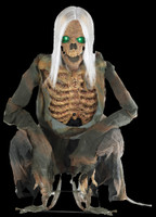 Life Size Animated Crouching Bones Skeleton Corpse Halloween Prop Decoration